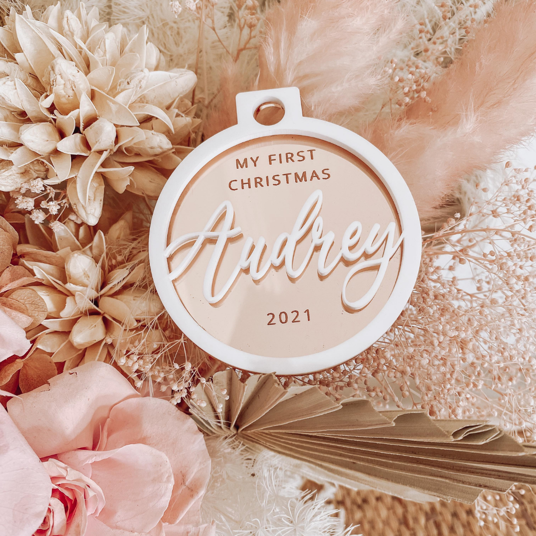Mirrored Round Ornament 2021
