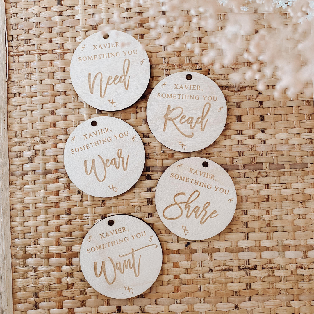 Round Something To Wooden Gift Tags