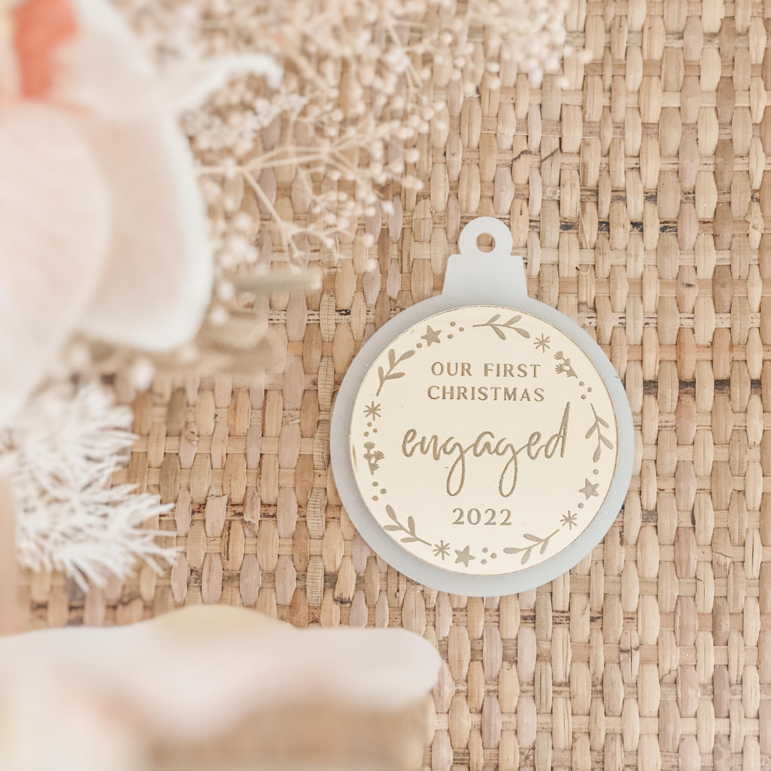 First Christmas Engaged Ornament 2022