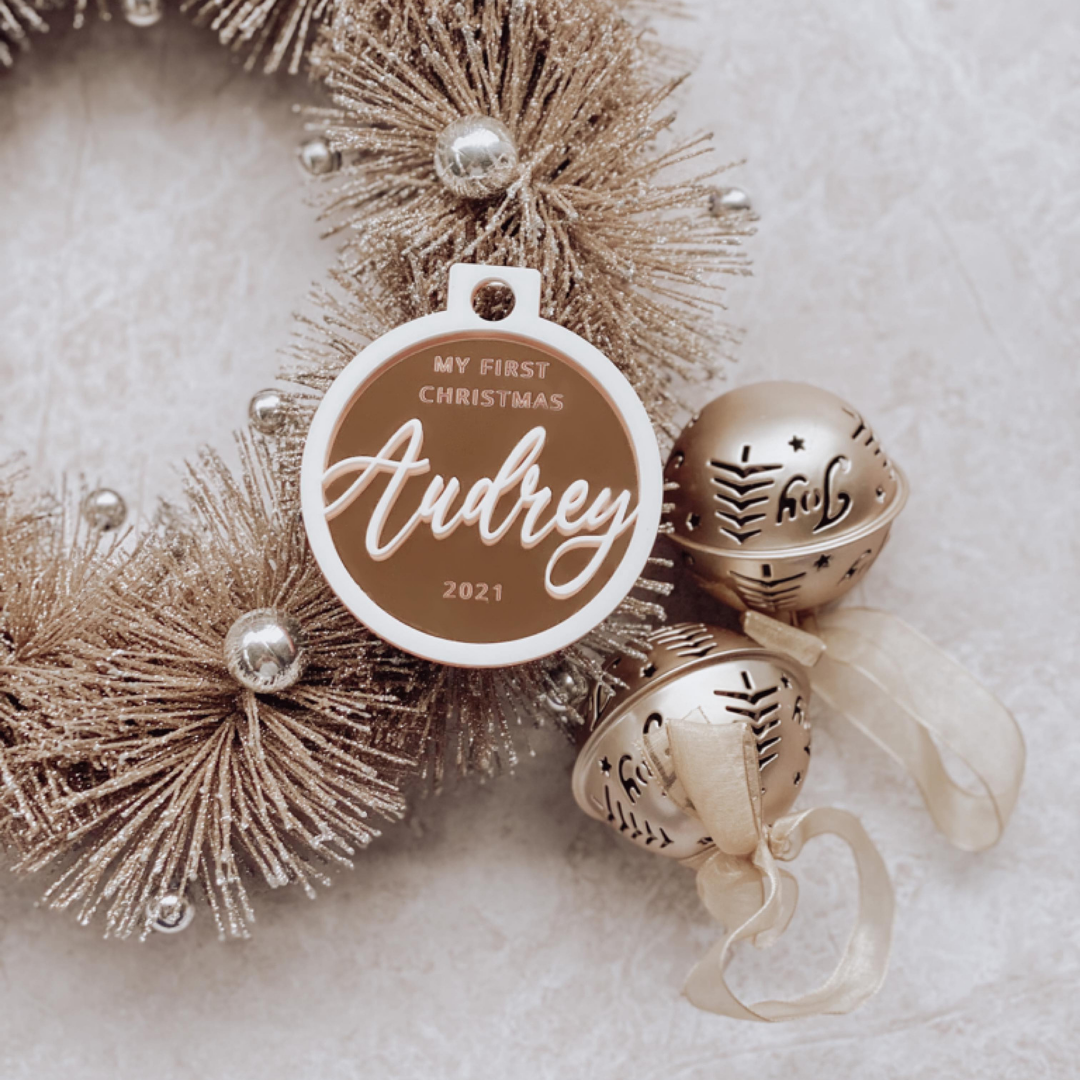 Mirrored Round Ornament 2021