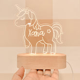LED Wooden Night Light - Unicorn
