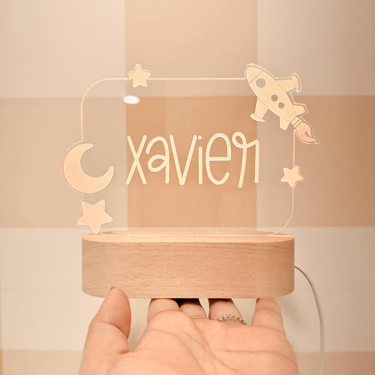 LED Wooden Night Light - Space