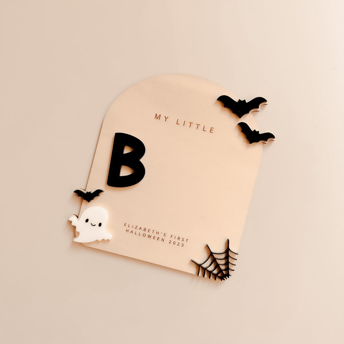 First Halloween Footprint Plaque