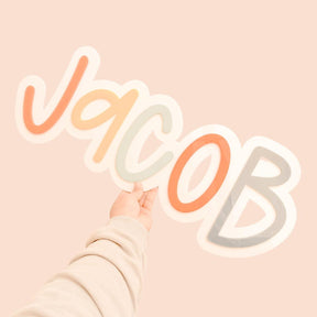 Fun Multicolour Double Layer Name Plaque
