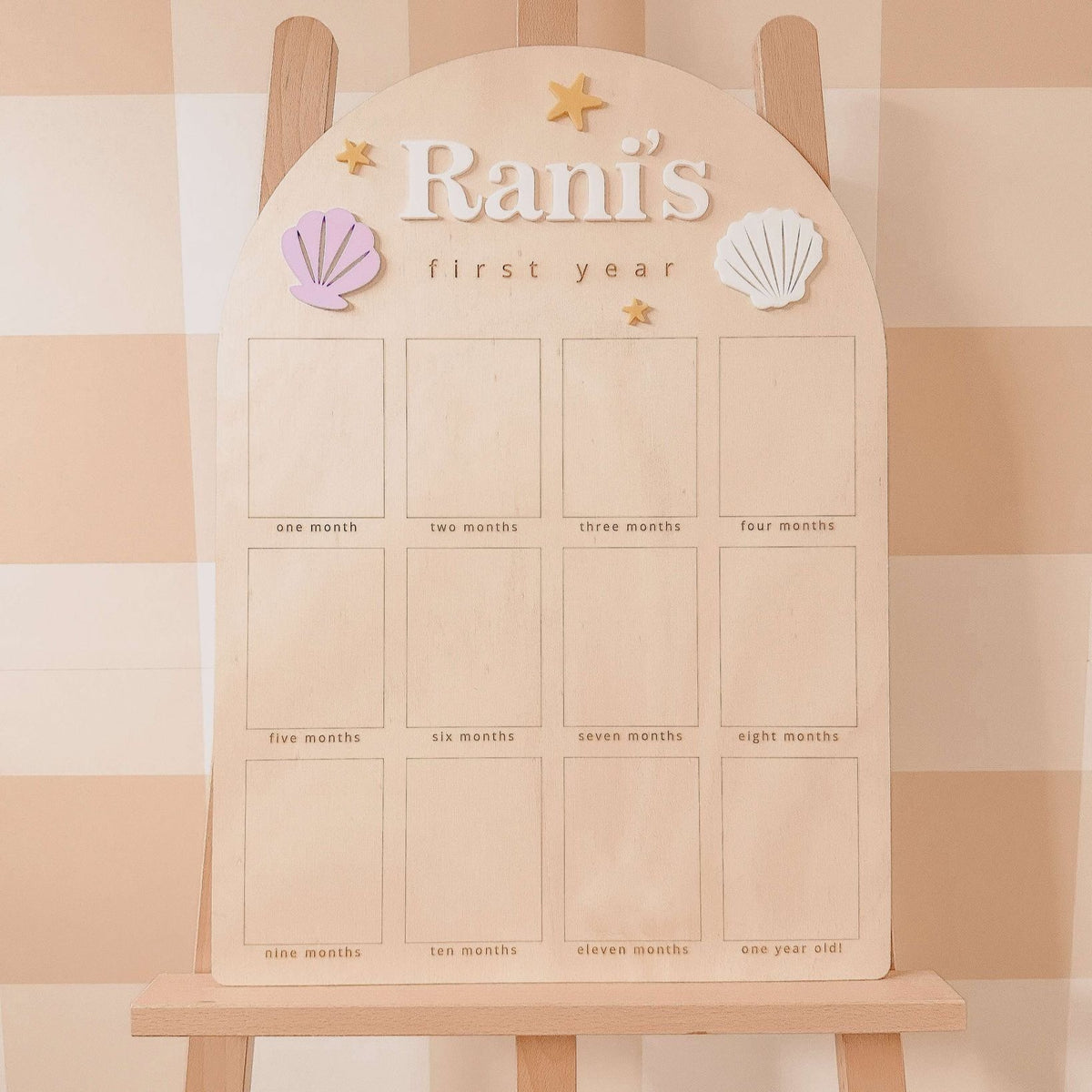 First Birthday Photo Board - Seashell Theme