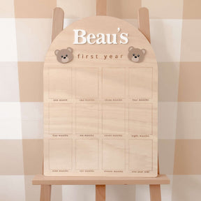 First Birthday Photo Board - Bear Theme
