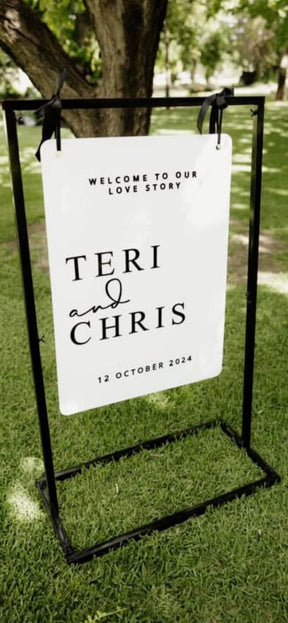 3D Acrylic 'Love Story' Welcome Sign