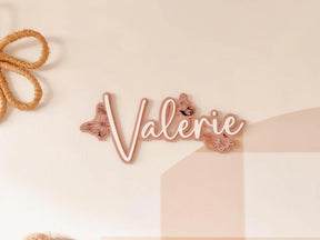 Butterfly Theme Double Layer Name Plaque