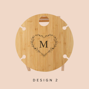 Personalised Cheese & Wine Foldable Picnic Table