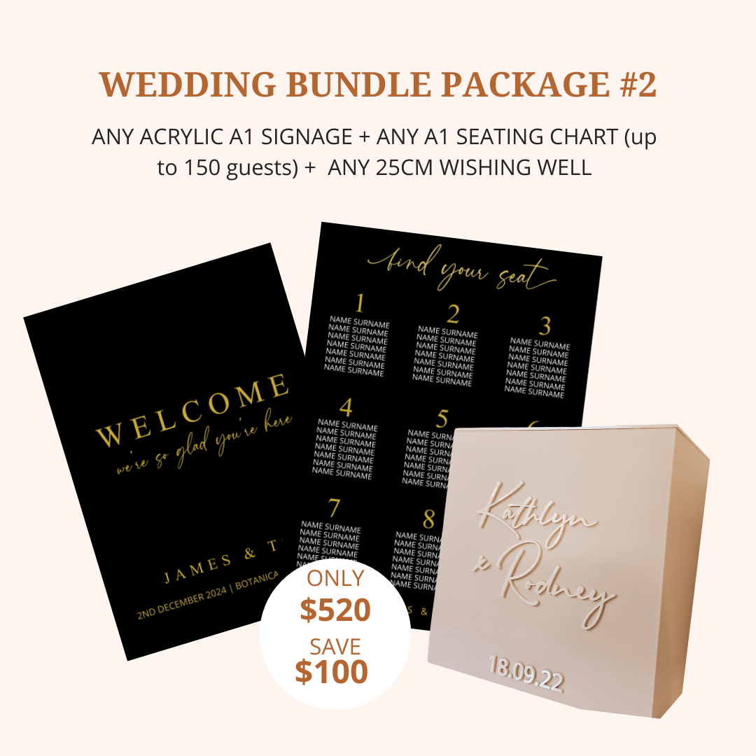 Any Welcome Sign, Seating Chart & Wishing Well Bundle