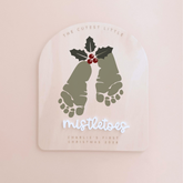 Mistletoe Footprint Plaque
