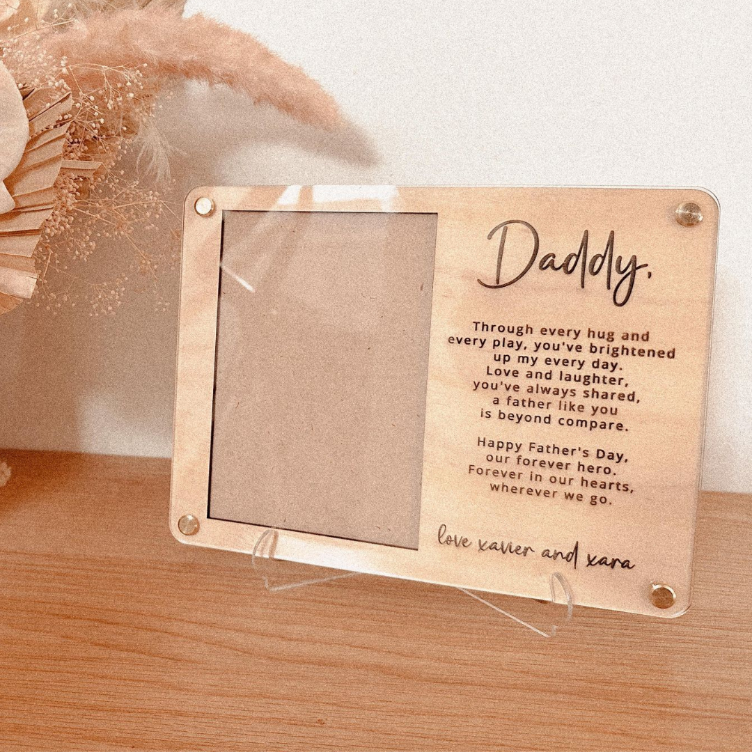 Daddy Photo Frame With Quote