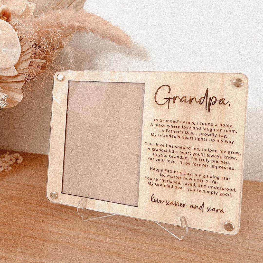 Grandpa Photo Frame With Quote
