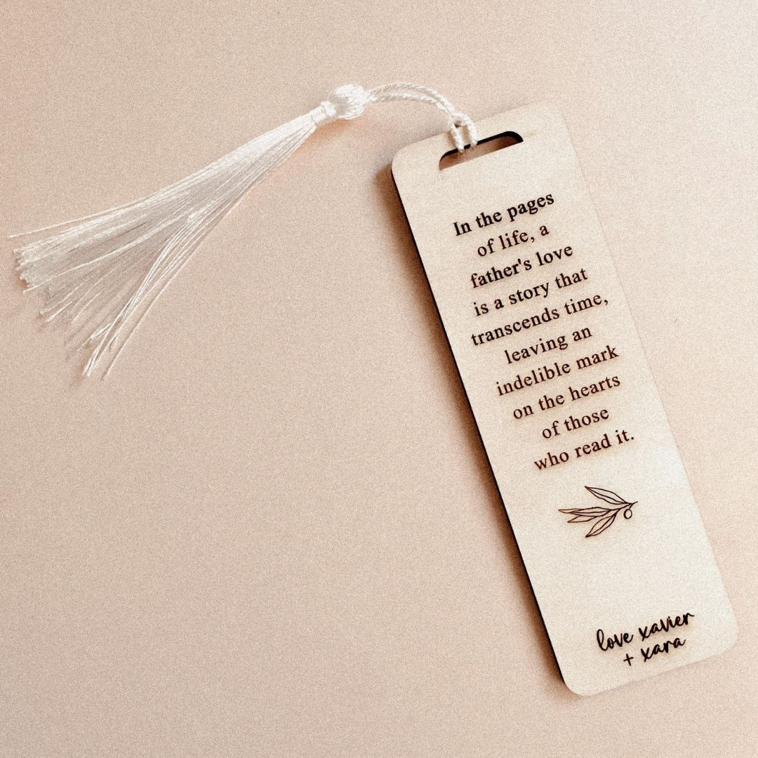 Wooden Bookmark for Dad