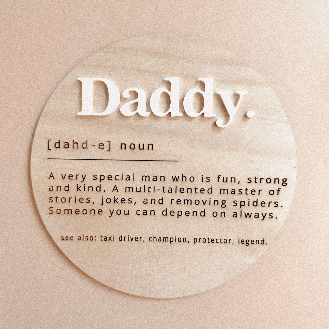 Daddy Description Plaque