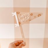 Happy Easter Wooden Flag