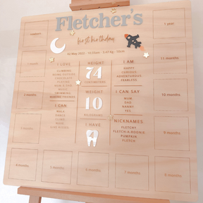 All-In-One First Birthday Board - Space Theme