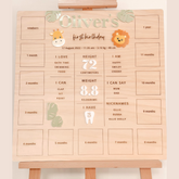 All-In-One First Birthday Board - Safari Theme