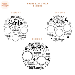 Round Santa Tray - Multiple Designs