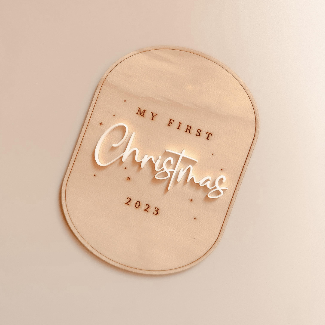 Oval My First Christmas Plaque