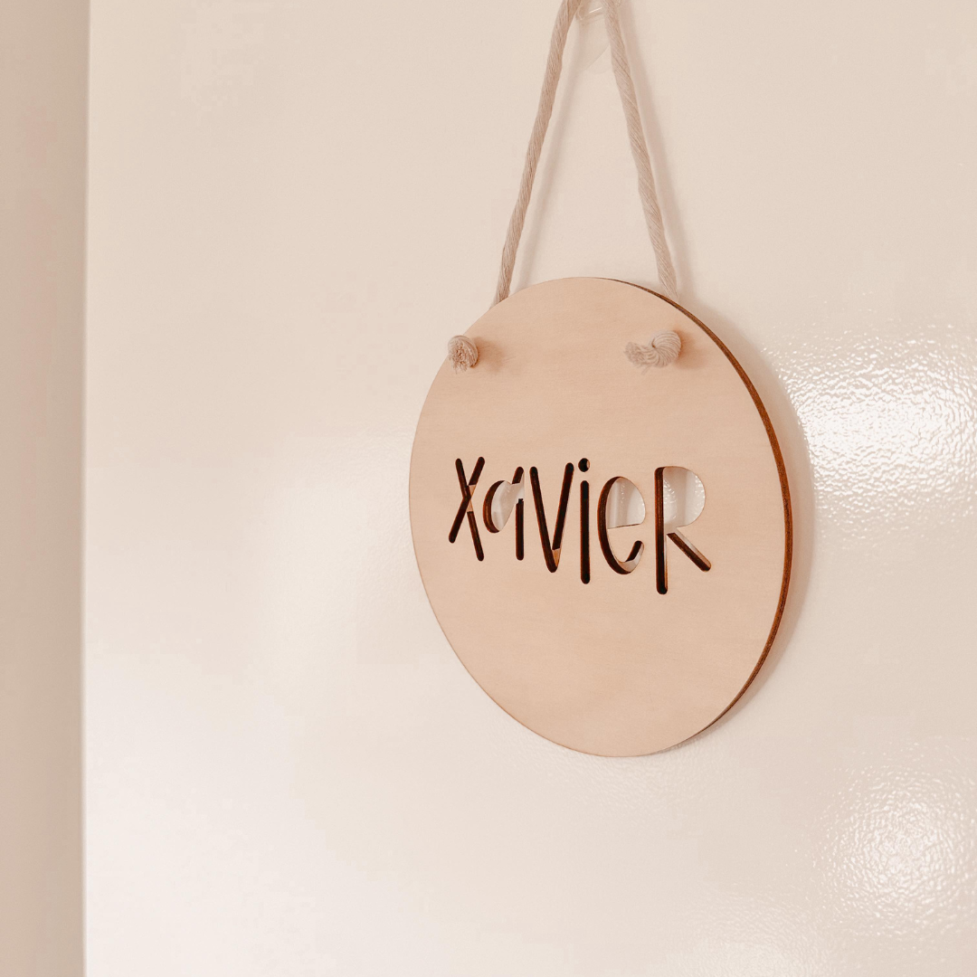 Round Cut-Out Name Plaque
