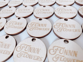 Wooden Logo Tags