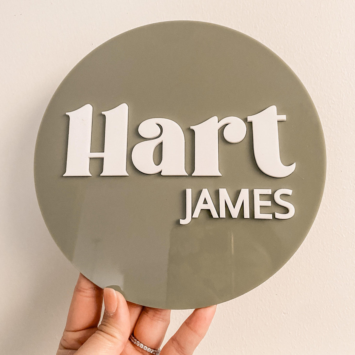 Acrylic Round Name Plaque