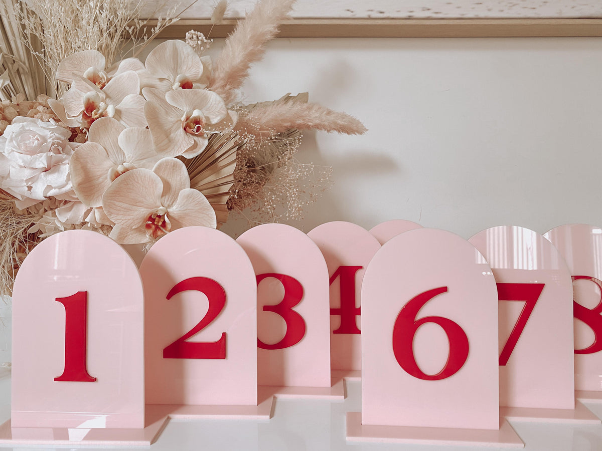 Acrylic Arch Table Number