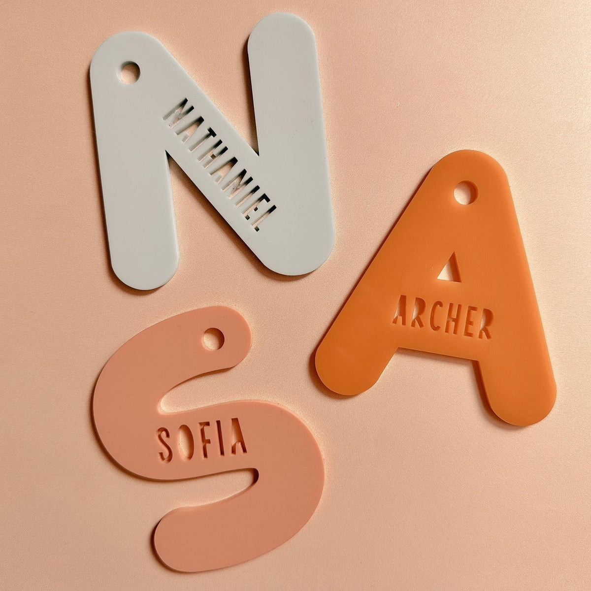 Block Letter Keyring