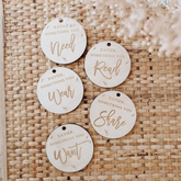Round Something To Wooden Gift Tags