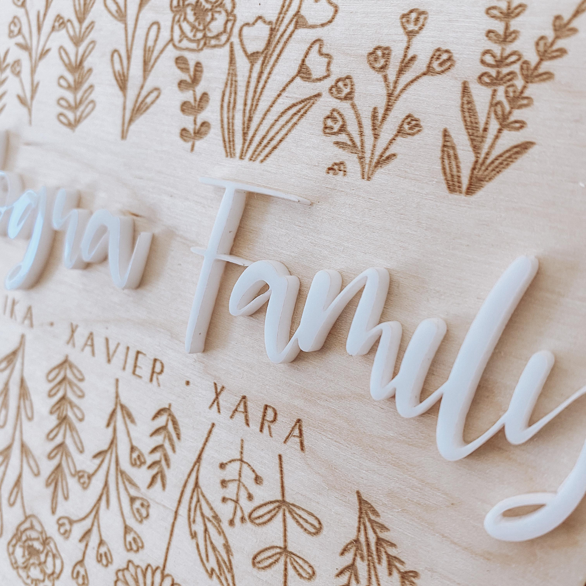 Family Plaque - Wildflower