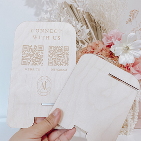 Wooden QR Code Stand