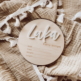 Birth Plaque - Simple