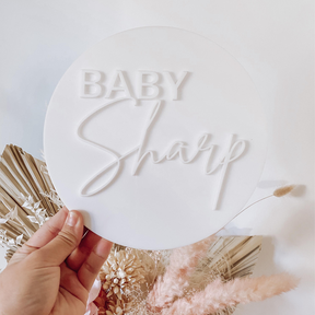 Acrylic 'Baby' Surname Plaque