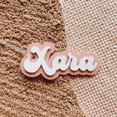 3D Retro Name Keyring