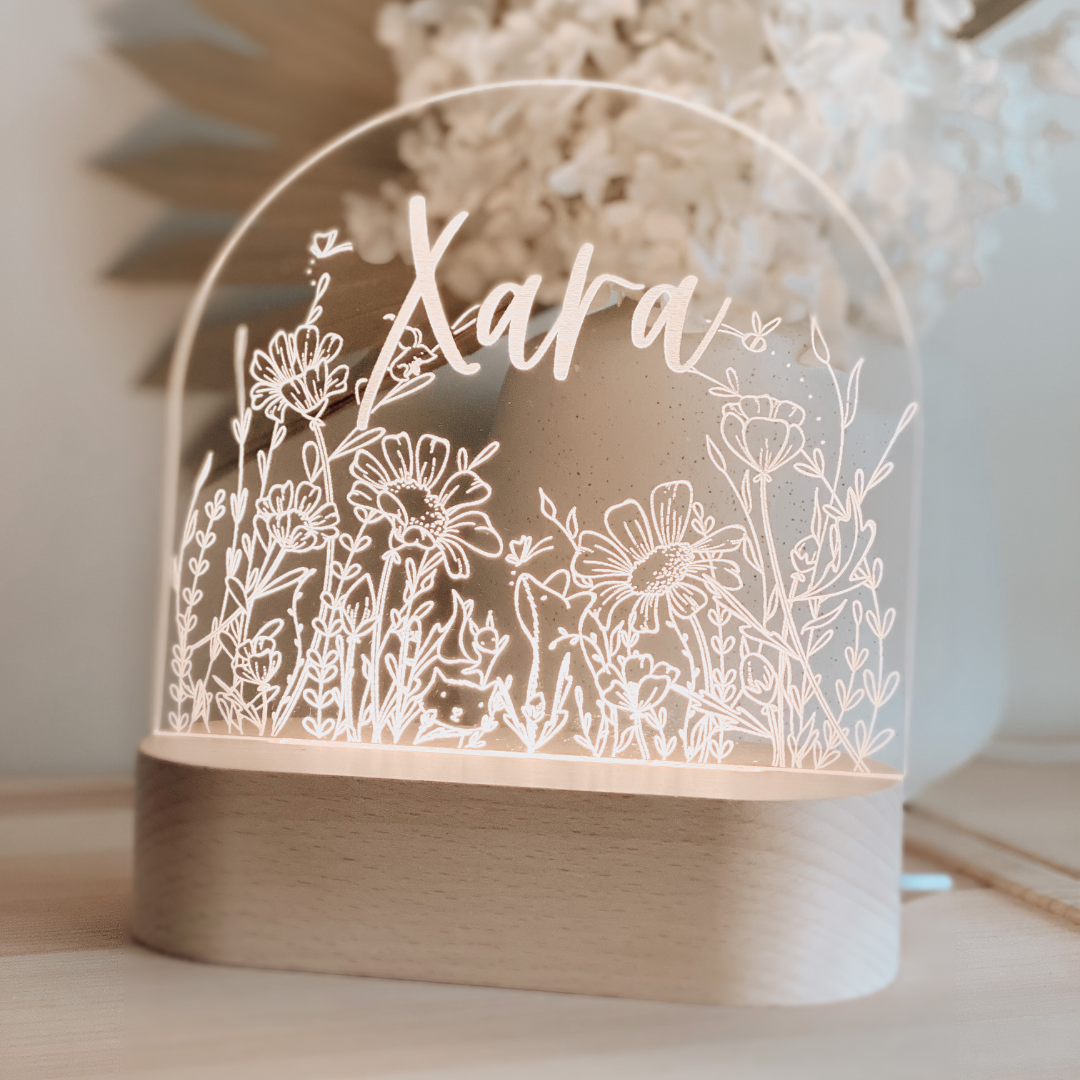 LED Wooden Night Light - Forest Friends