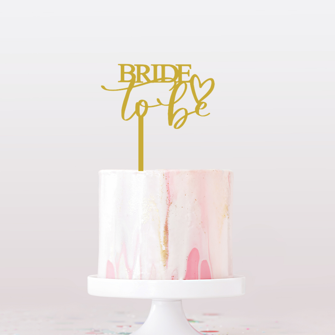 Bride To Be Cake Topper - Heart