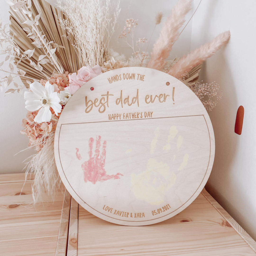Father's Day Handprint Plaque