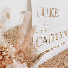 3D Acrylic 'Love Story' Welcome Sign