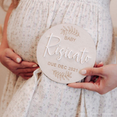 Pregnancy Announcement Plaque - Leaf
