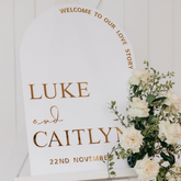 3D Acrylic 'Love Story' Welcome Sign