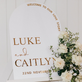 3D Acrylic 'Love Story' Welcome Sign