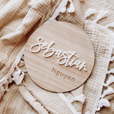 Wood & Acrylic Name Plaque with Engraving