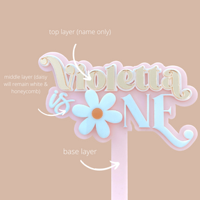 Daisy Theme Cake Topper