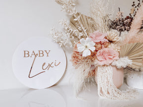 Acrylic 'Baby' Surname Plaque